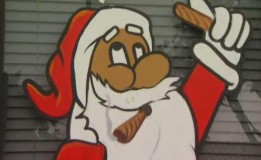 Residents Riled Over Christmas Display of Pot-Smoking Santa